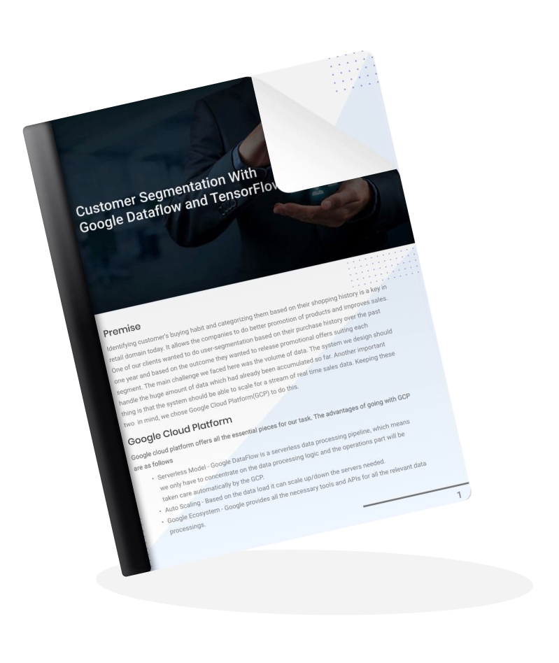 Customer Segmentation With Google Cloud Dataflow and Tensor Flow